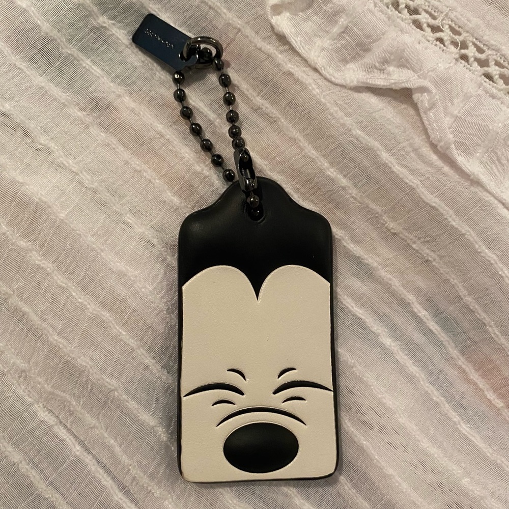 Disney X Coach, Mickey Mouse keychain, Leather